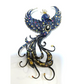Bochic “Orient” Multi Sapphires & Black Star Brooch Set in 18k Gold & Silver