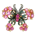 Bochic “Orient” Opal, Multi Sapphires & Ruby Ring Set in 18k Gold & Silver Size Us 7
