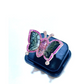Bochic “Orient” Pink Sapphires & Tourmaline Ring Set in 18k Gold & Silver Size Us 7