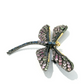 Bochic “Orient” Multi Sapphires & Ruby Brooch Set in 18k Gold & Silver