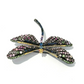 Bochic “Orient” Multi Sapphires & Ruby Brooch Set in 18k Gold & Silver