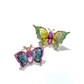 Bochic “Orient” Carved Tourmaline & Tsavorite Ring Set in 18k Gold & Silver Size Us 7