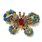 Bochic “Orient” Opal, Multi Sapphires & Ruby Brooch Set in 18k Gold & Silver