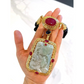 Bochic “Orient” Ruby, Sapphires & Mint Vintage Jade Necklace Set in 18 K Gold & Silver