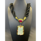 Bochic “Orient” Ruby, Sapphires & Mint Vintage Jade Necklace Set in 18 K Gold & Silver