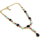 Bochic “Capri” Ruby, Sapphire, Opal Mix Gems Necklace Set in 18k Gold & Silver