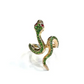 Bochic “Orient” Green Emerlad & Red Ruby Serpent Ring In 18K Gold & Silver