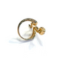 Bochic “Orient” Green Emerlad & Red Ruby Serpent Ring In 18K Gold & Silver