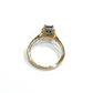 Bochic “Orient” Natural London Topaz Solitaire Ring Set In 18K Gold & Silver