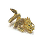 Bochic “Orient” Neoclassical Dragon Yellow Sapphire Ring Set 18K Gold & Silver