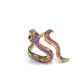 Bochic “Orient” Blue Sapphire & Red Ruby Serpent Ring In 18K Gold & Silver