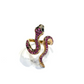 Bochic “Orient” Blue Sapphire & Red Ruby Serpent Ring In 18K Gold & Silver