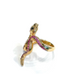 Bochic “Orient” Blue Sapphire & Red Ruby Serpent Ring In 18K Gold & Silver