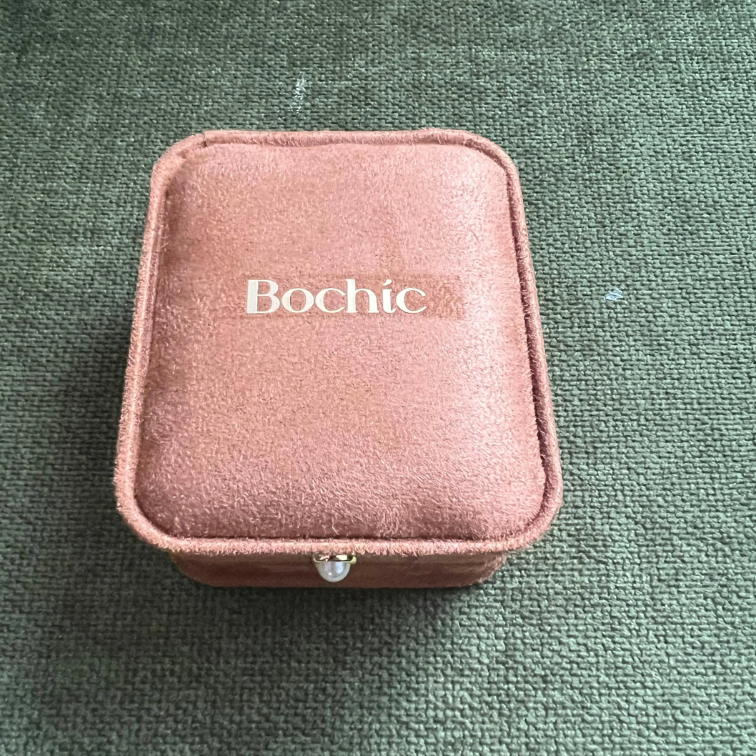 Bochic “Orient” Ruby, Topaz & Vintage Jade Earrings set 18K Gold & Silver, 2 pieces